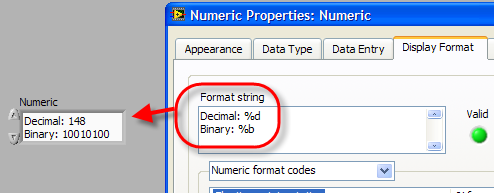 numeric value numeric value