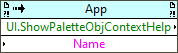 User Interaction:Show Palette Object Context Help