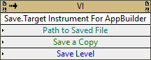 Save:Target Instrument For AppBuilder