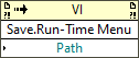 Save:Run-Time Menu