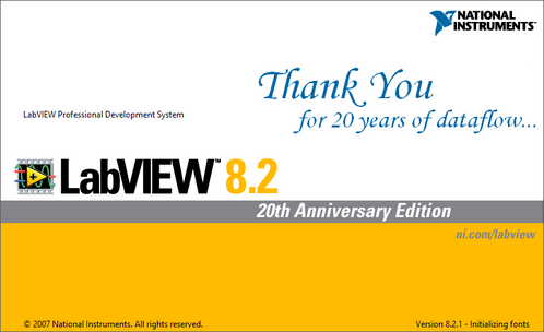 Splash screen in LabVIEW 8.2.1 with TwentyYears=TRUE]
