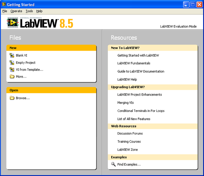 File:Getting Started Window-LabVIEW 8.5.png