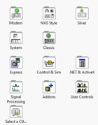 Icons and Text, Controls View